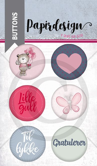 Hovedbilde Lille gull, rosa (buttons)