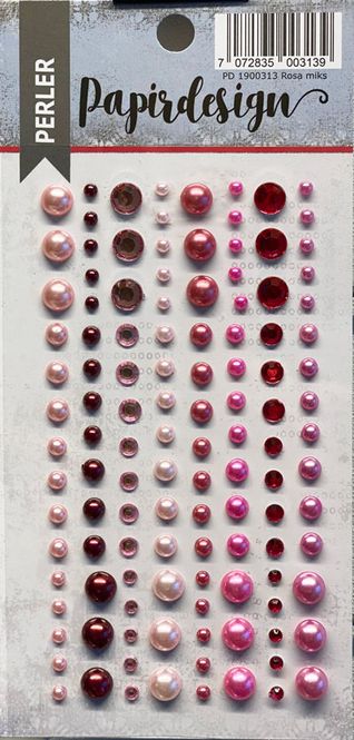 Hovedbilde Perler rosa miks ( 6 stk )