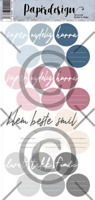 Runde 4, farger ( 6 klistremerker )