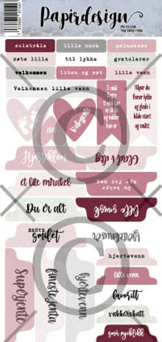 Hovedbilde Tags 2, baby rosa ( 6 ...